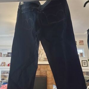 Levis blue denim cut off jeans size 16